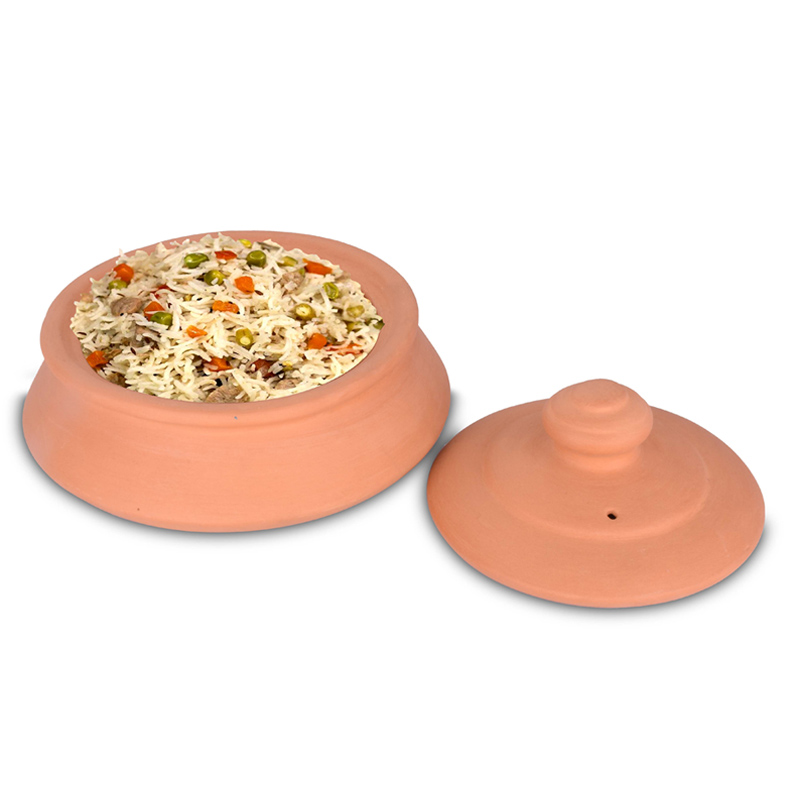 Earthen Biryani pot with lid 1500 ml