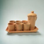 Terrapura Pitcher Set with 6 Glasses and Tray